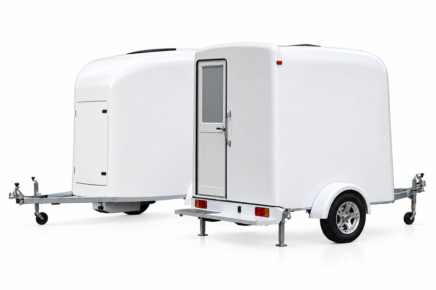 Little Bathrooms Luxury Portable Ensuite on its trailer